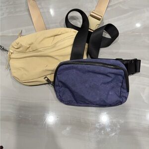 Amazon Beige and Navy Women's Belt Bags